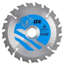 OX Wood Cutting Thin Kerf Circular Saw Blade 160/20mm, 24 Teeth ATB